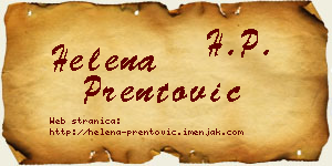 Helena Prentović vizit kartica